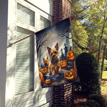 Load image into Gallery viewer, Norwich Terrier Spooky Halloween House Flag