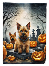 Load image into Gallery viewer, Norwich Terrier Spooky Halloween House Flag