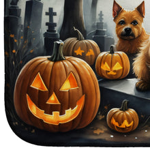 Load image into Gallery viewer, Norwich Terrier Spooky Halloween Dish Drying Mat