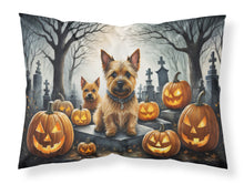 Load image into Gallery viewer, Norwich Terrier Spooky Halloween Fabric Standard Pillowcase – Artistic Decorative Front, White Back
