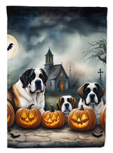 Load image into Gallery viewer, Saint Bernard Spooky Halloween House Flag