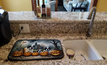 Load image into Gallery viewer, Saint Bernard Spooky Halloween Dish Drying Mat