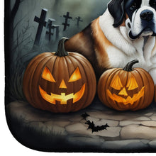 Load image into Gallery viewer, Saint Bernard Spooky Halloween Dish Drying Mat