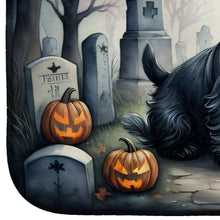 Load image into Gallery viewer, Scottish Terrier Spooky Halloween Dish Drying Mat
