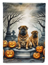 Load image into Gallery viewer, Shar Pei Spooky Halloween House Flag