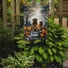 Load image into Gallery viewer, Shar Pei Spooky Halloween Garden Flag – Dog in Cemetery Scene