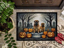 Load image into Gallery viewer, Shar Pei Spooky Halloween Doormat -  18x27 Decorative Floor Mat – Indoor/Outdoor Rug