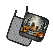 Load image into Gallery viewer, Shar Pei Spooky Halloween Pot Holders - Set of 2 Decorative Kitchen Helpers | Made in the USA