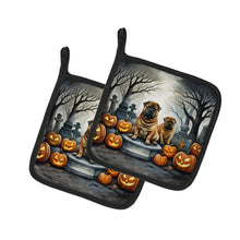 Load image into Gallery viewer, Shar Pei Spooky Halloween Pot Holders - Set of 2 Decorative Kitchen Helpers | Made in the USA