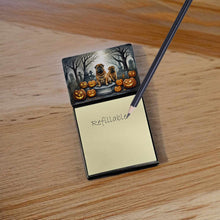 Load image into Gallery viewer, Shar Pei Spooky Halloween Sticky Note Holder- Refiilable Desk Accessory Note Pad