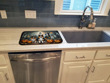 Load image into Gallery viewer, Sheltie Spooky Halloween Dish Drying Mat