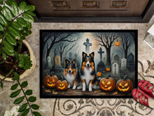 Load image into Gallery viewer, Sheltie Spooky Halloween Doormat - 24x36 Decorative Floor Mat – Indoor/Outdoor Rug with Artistic Flair