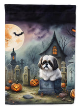 Load image into Gallery viewer, Shih Tzu Spooky Halloween House Flag