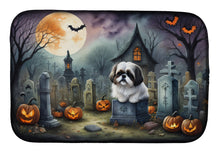 Load image into Gallery viewer, Shih Tzu Spooky Halloween Dish Drying Mat