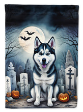 Load image into Gallery viewer, Siberian Husky Spooky Halloween House Flag