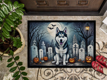 Load image into Gallery viewer, Siberian Husky Spooky Halloween Doormat -  18x27 Decorative Floor Mat – Indoor/Outdoor Rug