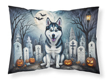 Load image into Gallery viewer, Siberian Husky Spooky Halloween Fabric Standard Pillowcase – Artistic Decorative Front, White Back