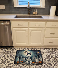 Load image into Gallery viewer, Siberian Husky Spooky Halloween Memory Foam Kitchen Mat