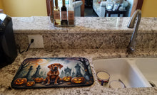 Load image into Gallery viewer, Vizsla Spooky Halloween Dish Drying Mat