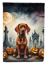 Load image into Gallery viewer, Vizsla Spooky Halloween Garden Flag – Dog in Cemetery Scene