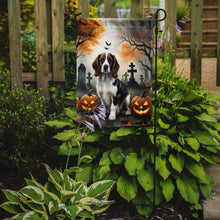 Load image into Gallery viewer, Welsh Springer Spaniel Spooky Halloween Garden Flag – Dog in Cemetery Scene