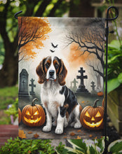 Load image into Gallery viewer, Welsh Springer Spaniel Spooky Halloween Garden Flag – Dog in Cemetery Scene