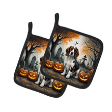 Load image into Gallery viewer, Welsh Springer Spaniel Spooky Halloween Pot Holders - Set of 2 Decorative Kitchen Helpers | Made in the USA
