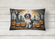Load image into Gallery viewer, Welsh Springer Spaniel Spooky Halloween Fabric Decorative Pillow