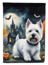Load image into Gallery viewer, Westie Spooky Halloween House Flag