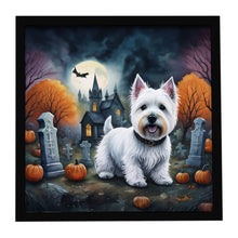Load image into Gallery viewer, Westie Spooky Halloween Framed Metal Print