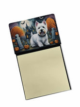 Load image into Gallery viewer, Westie Spooky Halloween Sticky Note Holder- Refiilable Desk Accessory Note Pad