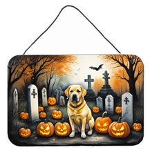 Load image into Gallery viewer, Yellow Labrador Retriever Spooky Halloween Wall or Door Hanging Prints
