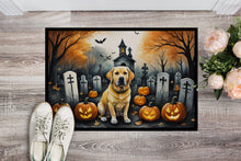 Load image into Gallery viewer, Yellow Labrador Retriever Spooky Halloween Doormat -  18x27 Decorative Floor Mat – Indoor/Outdoor Rug