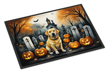 Load image into Gallery viewer, Yellow Labrador Retriever Spooky Halloween Doormat -  18x27 Decorative Floor Mat – Indoor/Outdoor Rug