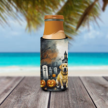 Load image into Gallery viewer, Yellow Labrador Retriever Spooky Halloween Slim Can Huggers – Fun, Functional Drink Coolers for Every Occasion
