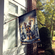 Load image into Gallery viewer, Yorkshire Terrier Spooky Halloween House Flag
