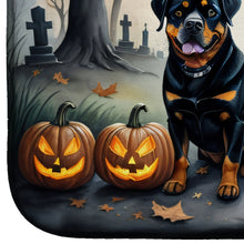 Load image into Gallery viewer, Rottweiler Spooky Halloween Dish Drying Mat