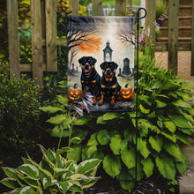 Load image into Gallery viewer, Rottweiler Spooky Halloween Garden Flag – Dog in Cemetery Scene