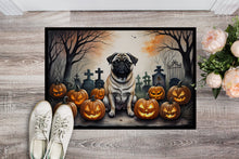 Load image into Gallery viewer, Fawn Pug Spooky Halloween Doormat - 24x36 Decorative Floor Mat – Indoor/Outdoor Rug with Artistic Flair