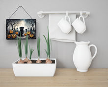 Load image into Gallery viewer, Black Pug Spooky Halloween Wall or Door Hanging Prints