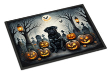 Load image into Gallery viewer, Black Pug Spooky Halloween Doormat -  18x27 Decorative Floor Mat – Indoor/Outdoor Rug