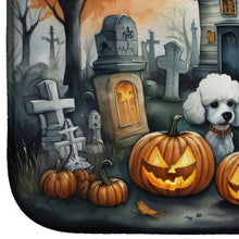 Load image into Gallery viewer, Poodle Spooky Halloween Dish Drying Mat