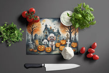 Load image into Gallery viewer, Poodle Spooky Halloween Glass Cutting Boards – Durable, Decorative Kitchen Art Large