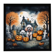 Load image into Gallery viewer, Poodle Spooky Halloween Framed Metal Print
