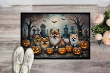 Load image into Gallery viewer, Pomeranian Spooky Halloween Doormat -  18x27 Decorative Floor Mat – Indoor/Outdoor Rug