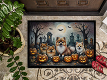 Load image into Gallery viewer, Pomeranian Spooky Halloween Doormat -  18x27 Decorative Floor Mat – Indoor/Outdoor Rug