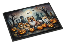 Load image into Gallery viewer, Pomeranian Spooky Halloween Doormat -  18x27 Decorative Floor Mat – Indoor/Outdoor Rug