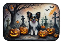 Load image into Gallery viewer, Papillon Spooky Halloween Dish Drying Mat