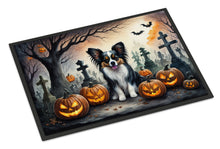 Load image into Gallery viewer, Papillon Spooky Halloween Doormat -  18x27 Decorative Floor Mat – Indoor/Outdoor Rug