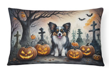 Load image into Gallery viewer, Papillon Spooky Halloween Fabric Decorative Pillow